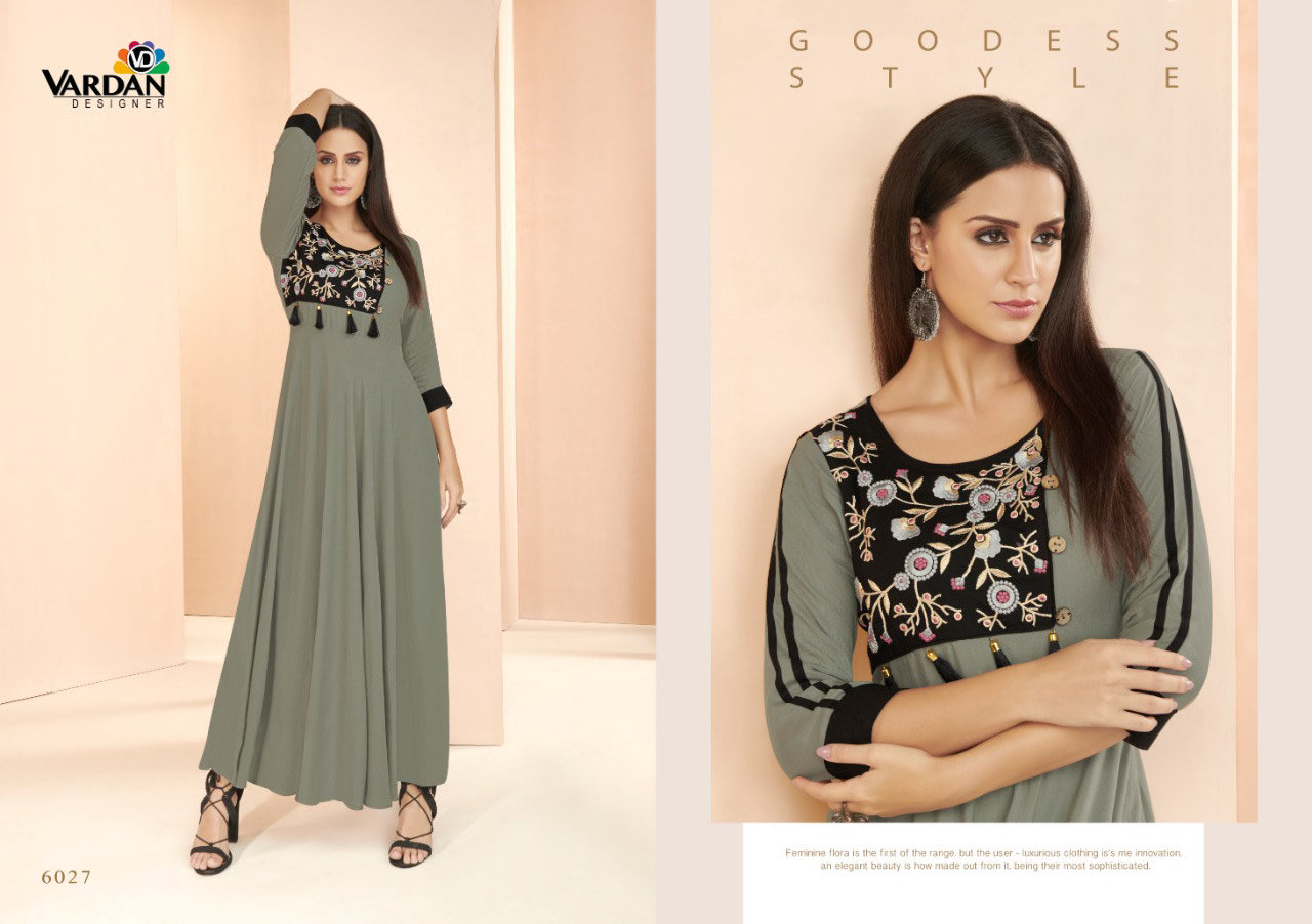 Gulnaz Vol-3 Vardan Designer Long Anarkali Kurti Gulnaz Vol-3 Vardan Designer Long Anarkali Kurti